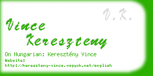 vince kereszteny business card